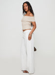 Vendi Low Rise Pant White