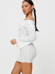 product Princess Polly Scoop Neck  Sorrel Off The Shoulder Mini Dress White