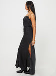 Damelio Low Back Maxi Dress Black