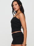 Baseline Rib Top Black