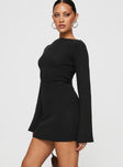 product Princess Polly High Neck  Malcalm Long Sleeve Mini Dress Black