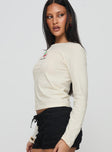 My Sweet Girl Long Sleeve Top Cream