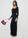 Sedani Long Sleeve Maxi Dress Black