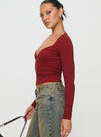 Tonya Long Sleeve Top Red