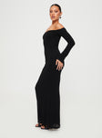 product Princess Polly Square Neck  Korey Off The Shoulder Maxi Dress Black