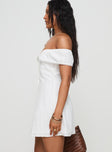 Cerilla Off Shoulder Mini Dress White