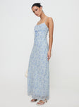 Valencia Maxi Dress Blue Floral