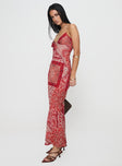 Sugar Plum Maxi Dress Red Paisley