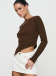 Renewal Long Sleeve Top Brown