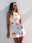 Dollie Linen Mini Dress Floral