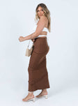 product Oscar Maxi Skirt Brown Princess Polly  Maxi 