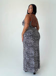 product Princess Polly High Neck  Knox Maxi Dress Zebra Curve