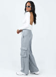 product Princess Polly High Waisted Pants  Sunday Morning Cargo Pants Grey