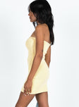 product Princess Polly Square Neck  Flow Strapless Mini Dress Yellow