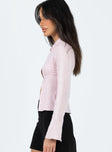 product Princess Polly Full Sleeves Square Neck  Niana Long Sleeve Top Pink