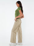 product Princess Polly High Waisted Pants  Erilyn Drawstring Pants Beige