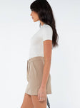 product Arc Mini Skirt Taupe Princess Polly  Mini Skirts 