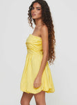 Too Sweet Bubble Mini Dress Lemon