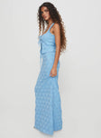 Giulia Knit Maxi Skirt Blue