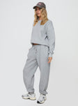 Dream Fleece Ankle Cuff Sweatpants Grey Marle