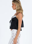 product Princess Polly Sleeveless Sweetheart  Arizone Lace Cami Black