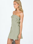 product Princess Polly Asymmetric Neckline  Phillipa Mini Dress Sage