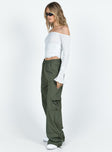 Y2k Utility Cargo Pants Green