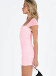 product Princess Polly Asymmetric Neckline  Diera Mini Dress Pink