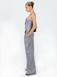 Front view of model wearing  front Princess Polly  La Quinta Pant Grey