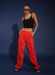 JGR & STN Christina Cargo Pant Red