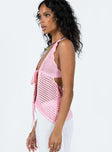 product Princess Polly Sleeveless Square Neck  Adani Crochet Top Pink