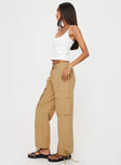 product Princess Polly High Waisted Pants  Bilbury Cargo Pants Caramel