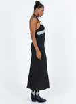 product Princess Polly Asymmetric Neckline  Lainge Maxi Dress Black