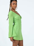 product Princess Polly Scoop Neck  Denvers Long Sleeve Mini Dress Green