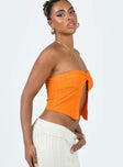 product Princess Polly Sleeveless Asymmetric Neckline  Mani Top Orange