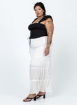 product Sun Down Mid Rise Maxi Skirt Curve White Princess Polly  Maxi 