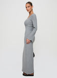 Kattan Long Sleeve Maxi Dress Grey