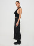 Eleazar Mesh Maxi Skirt Black