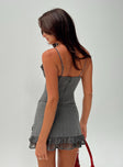 product Princess Polly Sleeveless High Neck  Ferran Corset Top Grey Pinstripe