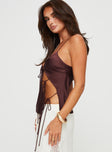 product Princess Polly Sleeveless Square Neck  Mariah Cami Top Brown