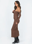 product Princess Polly Asymmetric Neckline  Calida Midi Dress Brown