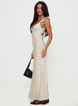 Odeliah Polka Maxi Dress Cream