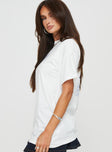 product Princess Polly Half Sleeves High Neck  High Speed Oversized Tee White