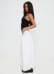 Bohemia Shirred Maxi Skirt White