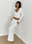 Front view of model wearing  front Just Like That Maxi Skirt White Princess Polly  Midi Skirts 