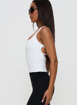 Layup Active Longline Cross Back Top White