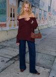 side view of model wearing Princess Polly Maryanne Mid-rise Relaxed Denim Jeans Dark Wash High Waisted 