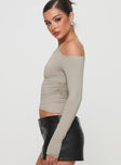 Unplugged Long Sleeve Top Grey