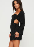 product Princess Polly Sweetheart Neckline  Hazel Long Sleeve Mini Dress Black