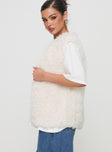 Charleson Faux Fur Vest Cream